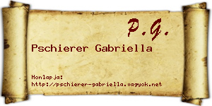 Pschierer Gabriella névjegykártya